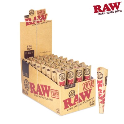 RAW CLASSIC CONE 1 1/4 - 32CT/DISPLAY